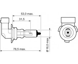 Bec HB4 12V 51W P22d Blue Effect